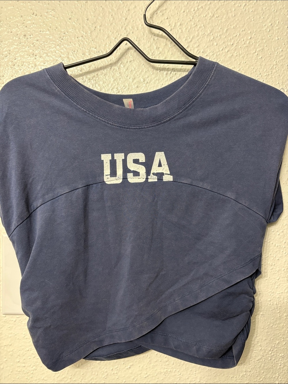 Free people movement USA Graphic Blue Women's Crop Top